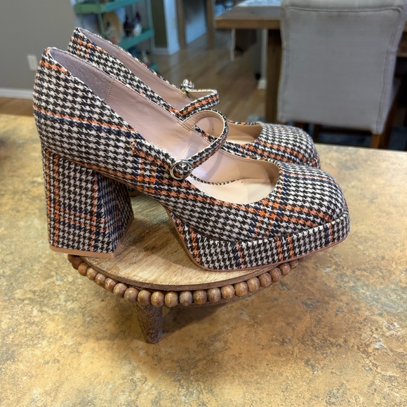 Charles David Vivianna Houndstooth Platform Mary Janes - Picture 9 of 10